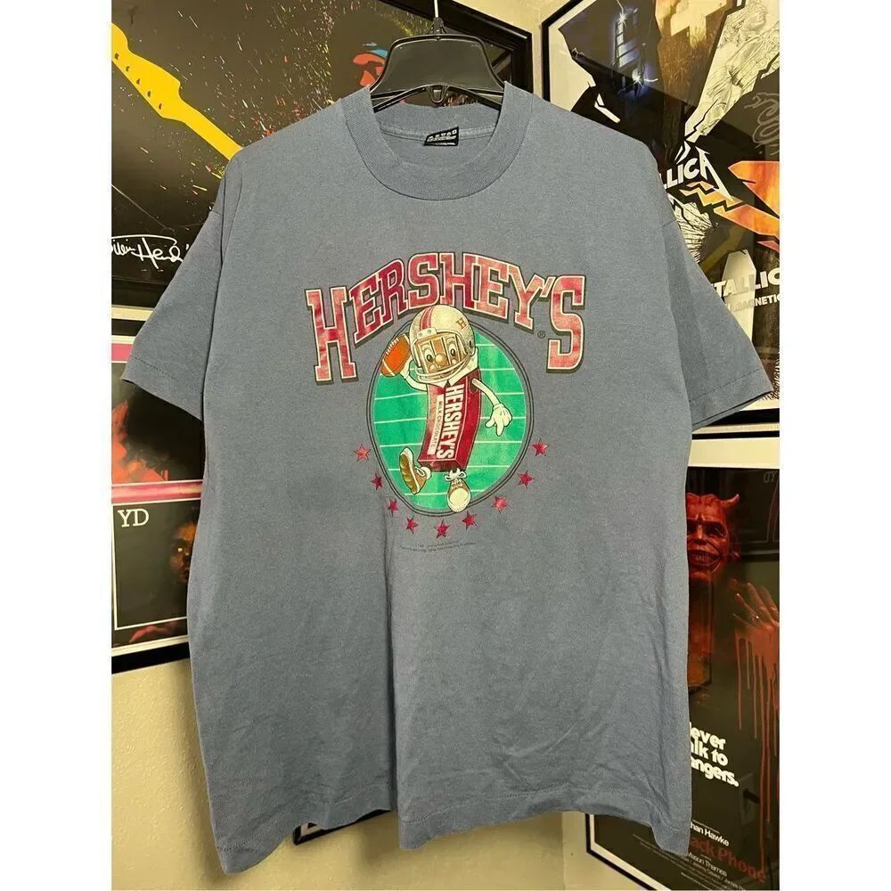 Vintage 90s Hersheys Chocolate Football Tee